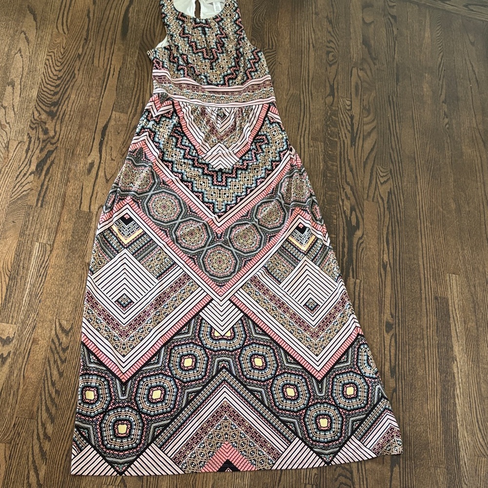 London Times Multicolor Geometric Dress